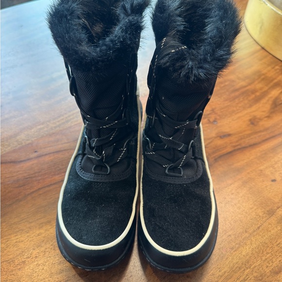 Sorel Black Fur-Trimmed Boots - Picture 2 of 4